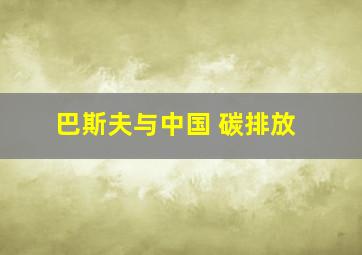 巴斯夫与中国 碳排放